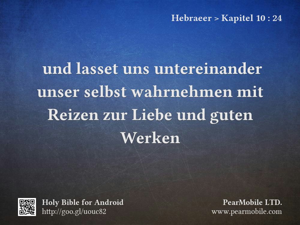Hebraeer, Kapitel 10:24